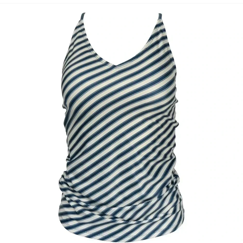 NWT Women’s Nani‎ swimwear coastal stripe V neck tankini top size XS